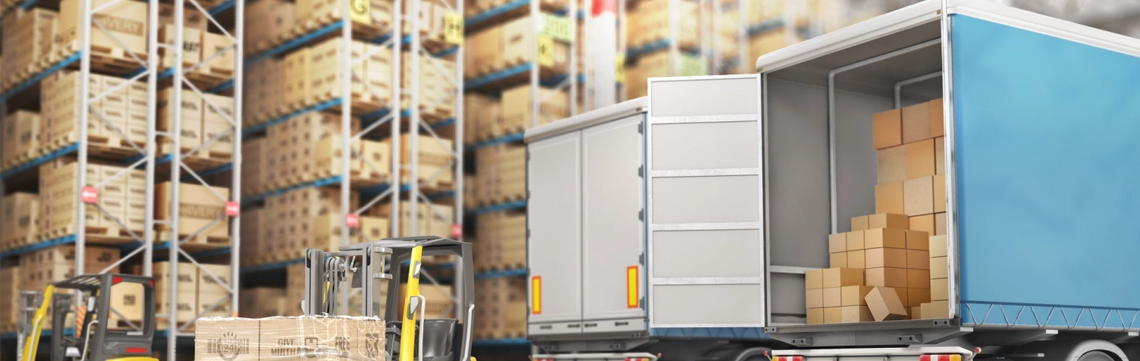Transporte mercancías paletizadas